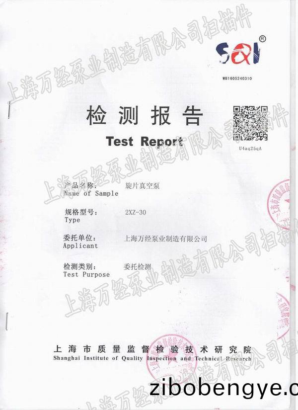 直(zhi)聯(lián)(lian)鏇片(pian)式(shi)真(zhen)空(kong)泵檢(jian)測(cè)報(bào)(bao)告(gao)